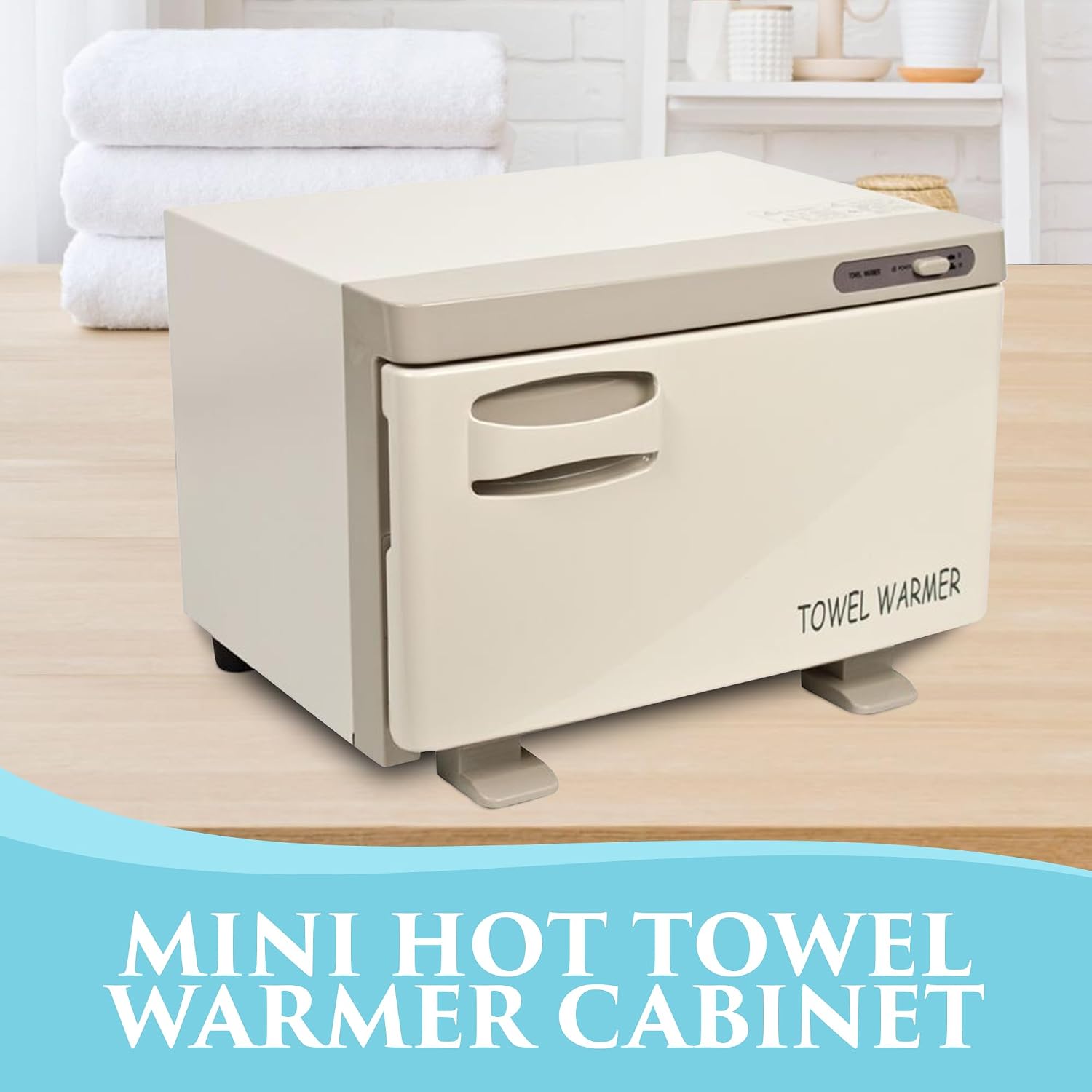 NRG Mini Hot Towel Warmer Cabinet with Side Swing Door - Hot Towel CABI for Spas, Salons, Massage & Facials - Holds up to 24 Facial Towels - Heats Towels Up Quickly - Perfect for Smaller Spaces