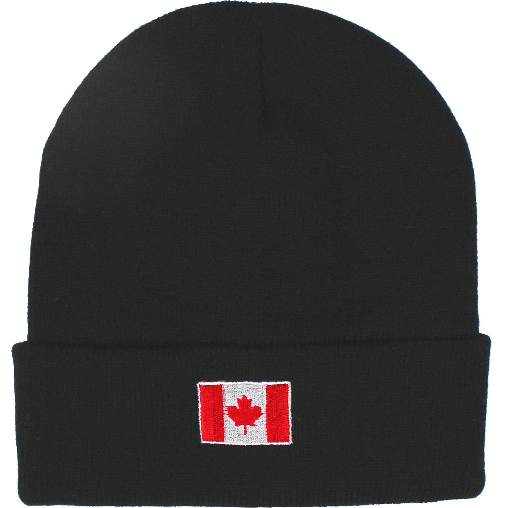 Teddyt's Men's Black Canada Thermal Sports Beanie Hat (Black)
