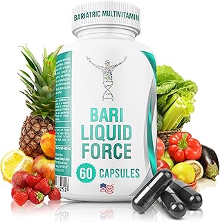 Bariatric Multivitamin with Iron - Liquid-Filled Gel Caps for Rapid Absorption - 29 Essential Nutrients, 42 Super Fruits a...