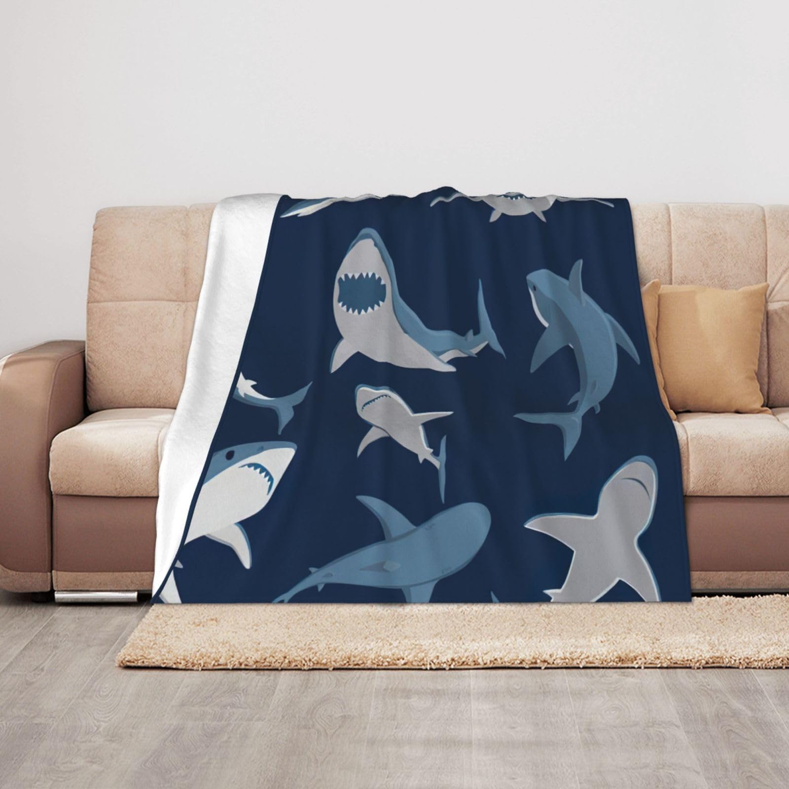Couverture requin océan pour vos soirées cocooning sur le canapé