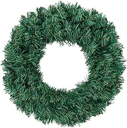 Guirlanda de Natal DIY verde com moldura de vime guirlanda simples falsa para armários janela sala festa de natal decoração de parede interna ao ar livre (30 cm)
