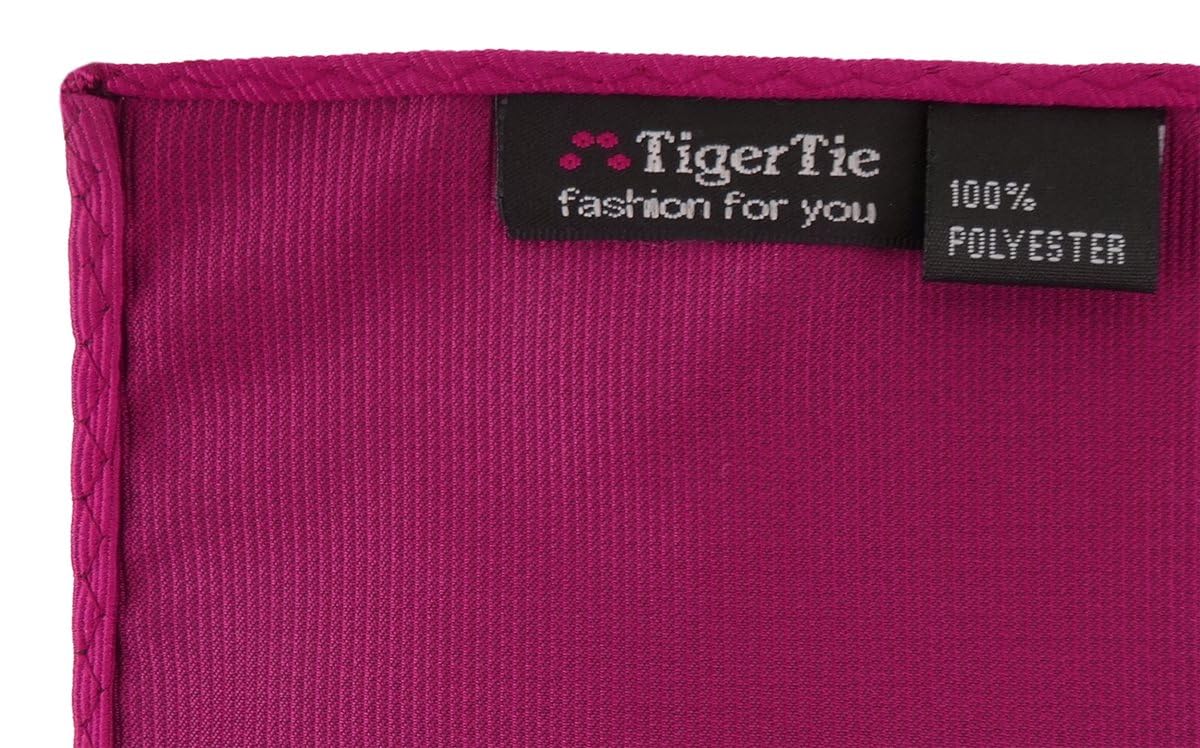 TigerTie Designer Einstecktuch in einfarbig Uni Rips gemustert - Stecktuchgröße 30 x 30 cm