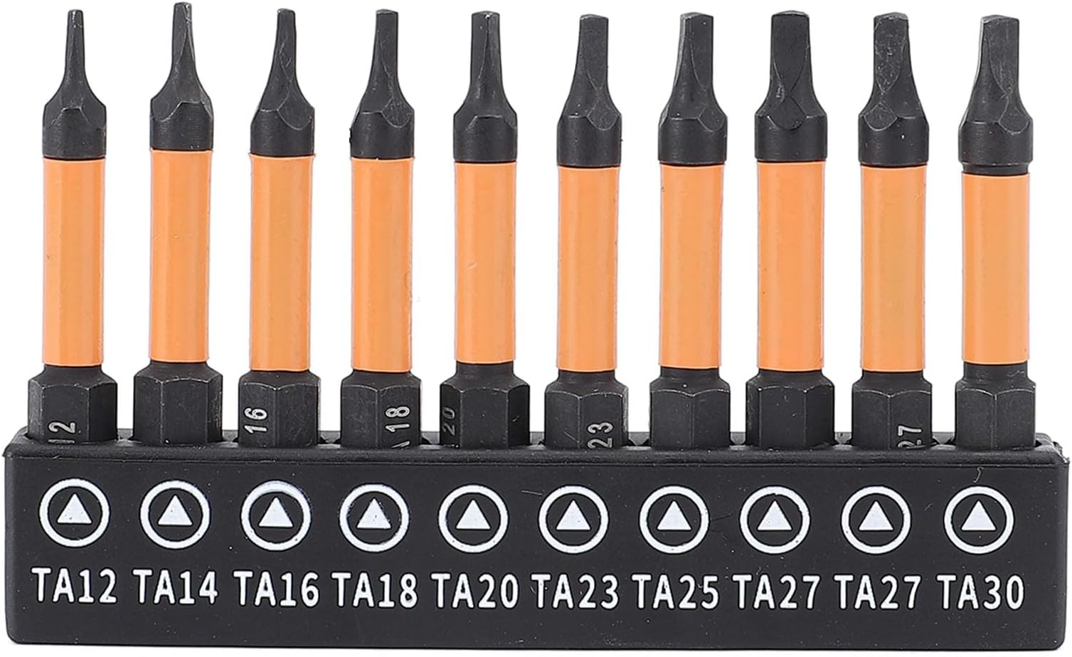 Precision Triangular Screwdriver Set, 10 Pcs Triangle Head Screwdriver Set Tool Kit, TA12, TA14, TA16, TA18, TA20, TA23, TA25, TA27x2, TA30 for Furniture, Garage, Automotive, Cycle, Plumbing