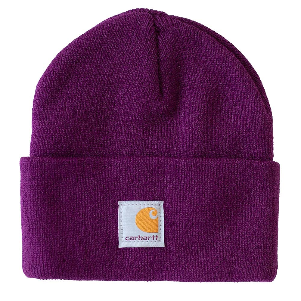 Carhartt Youth Knit Beanie Cuff Hat, Purple/Purple, One Size