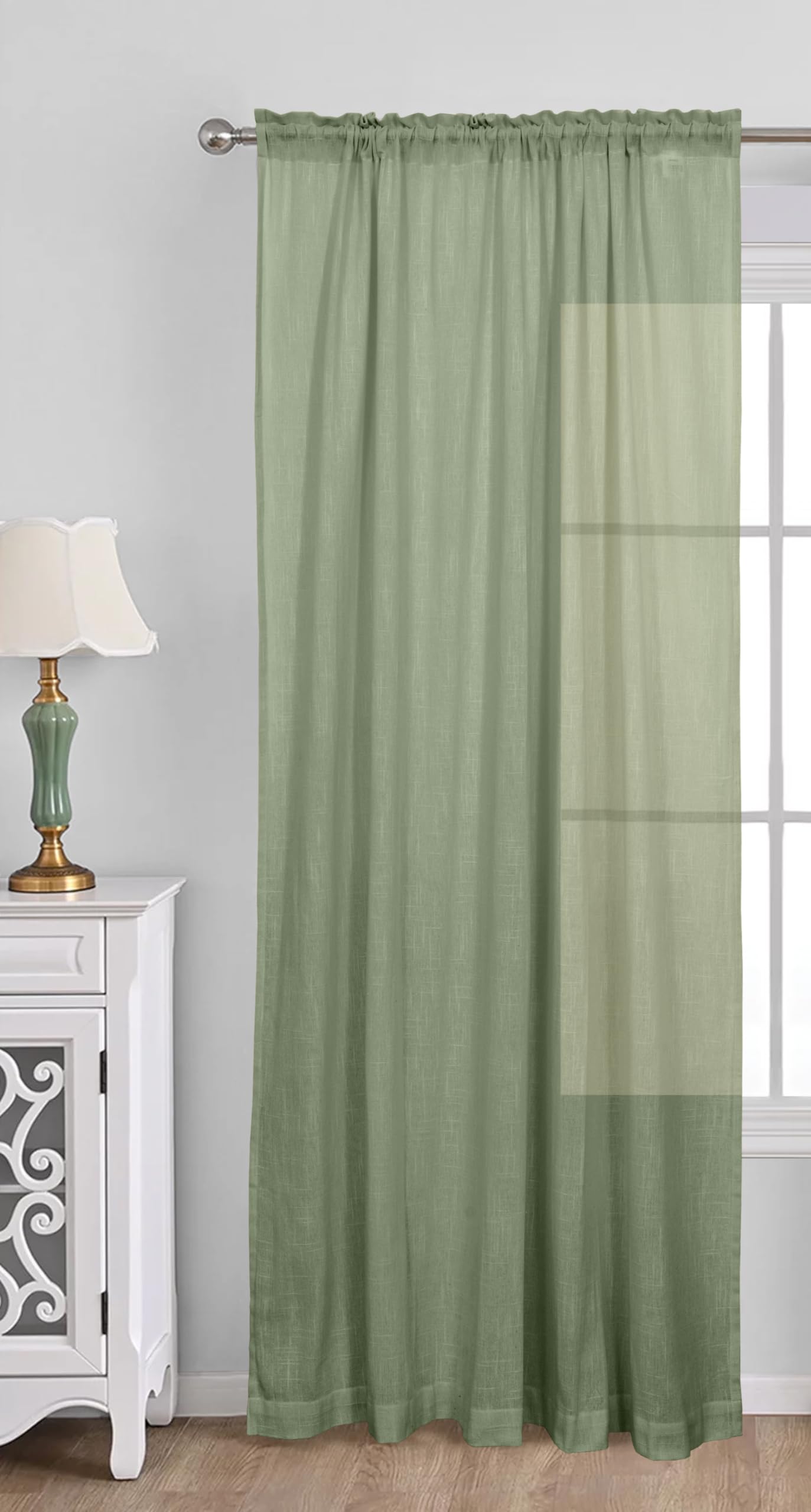 THE Linen Company Cotton Sheer Curtain for Our Linving Room and Bed Room