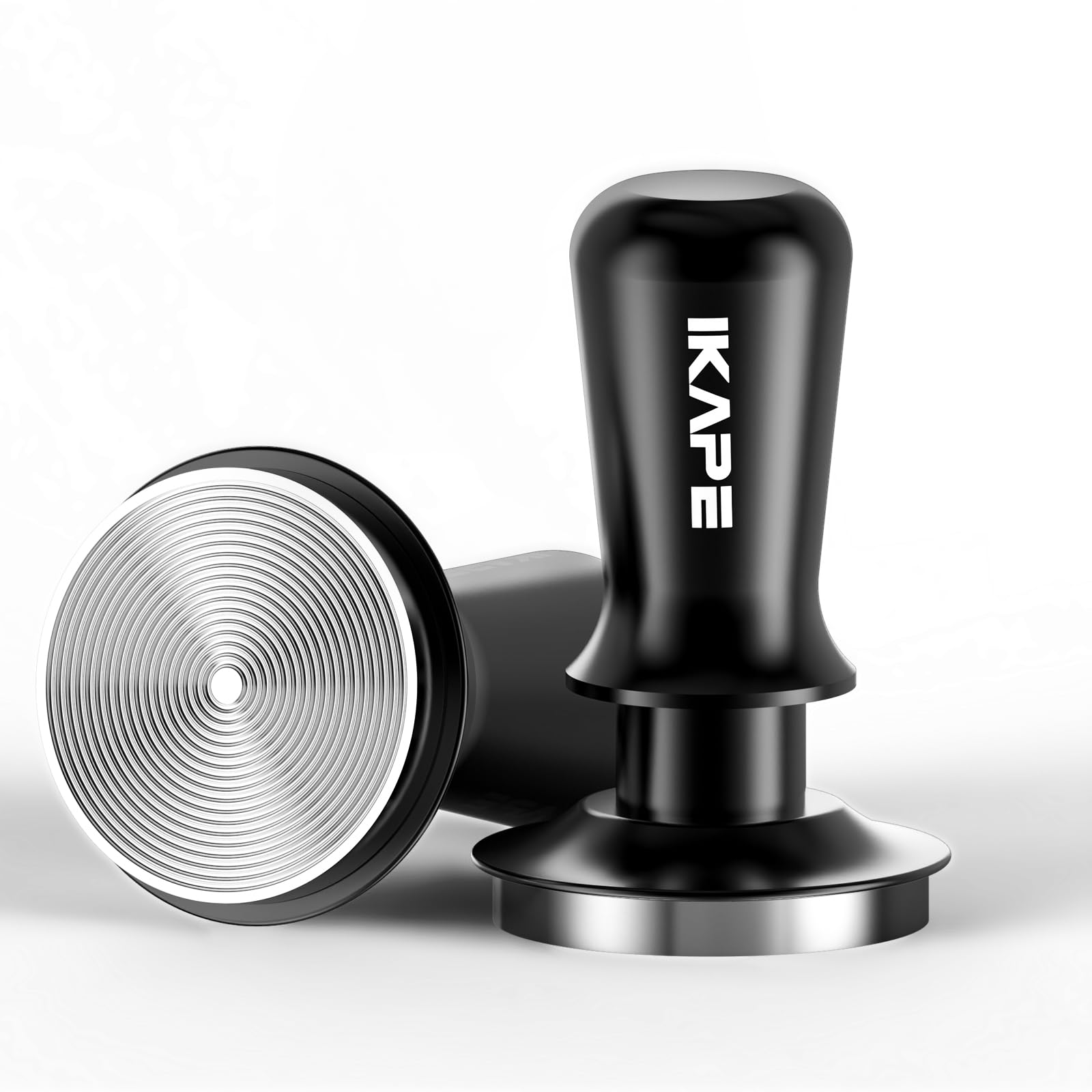 IKAPE 58.35mm Espresso Tamper, Premium Barista Coffee Tamper with Calibrated Spring Loaded, 100% Stainless Steel Base Tamper Compatible with Espresso Machine Rancilio, Gaggia Bottomless Portafilter