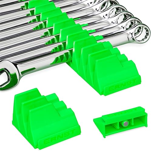 Vista 23 de Ernst Manufacturing Wrench Pro - Organizador modular de llaves para 40 herramientas con base magnética (rojo) - Fabricado en los Estados Unidos