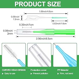 Zopeal 250 Pieces Braces Flossers Interdental Brush for Cleaner Tooth Toothpick Dental Teeth Flossing Picks Head Oral Dental Hygiene Cleaning Tool Soft Cleaners(Fresh Color)