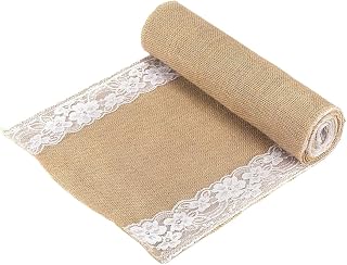 Lace Linen Table Runner for Wedding Table Decor for Buffet Delicate Jute Design for Home Restaurant Decoration