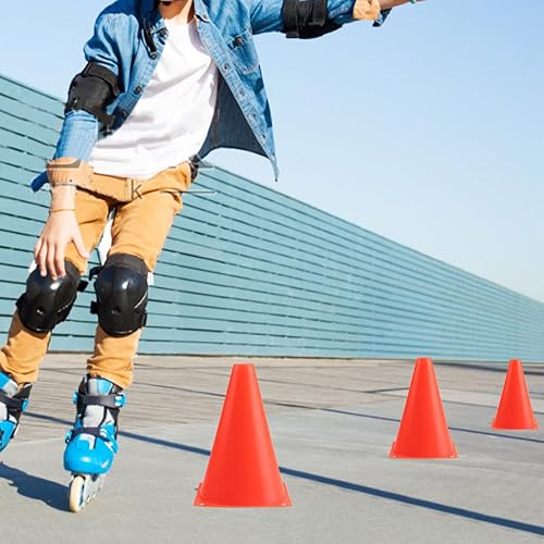 Miniatura 5 de Conos naranjas de 7 pulgadas, conos de fútbol de agilidad para entrenamiento deportivo, ejercicios, actividades al aire libre, decoraciones de