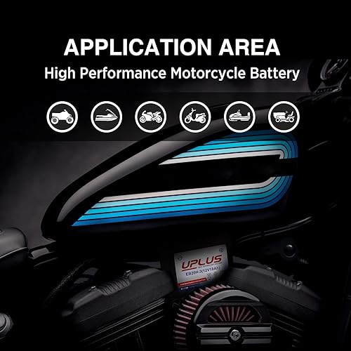 Miniatura 7 de Batería para motocicleta YTX20HL-BS, UPLUS EB20H-3 para moto de nieve UTV ATV YTX20L-BS YUAM320BS sin mantenimiento sellada AGM Powersports