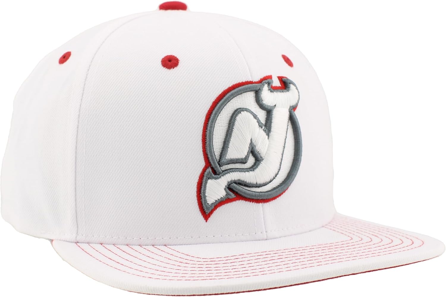 ZHATS NHL Unisex-Adult NHL Officially Licensed Adjustable Snapback Hat Flat Bill Z11 Pop White - Image 5