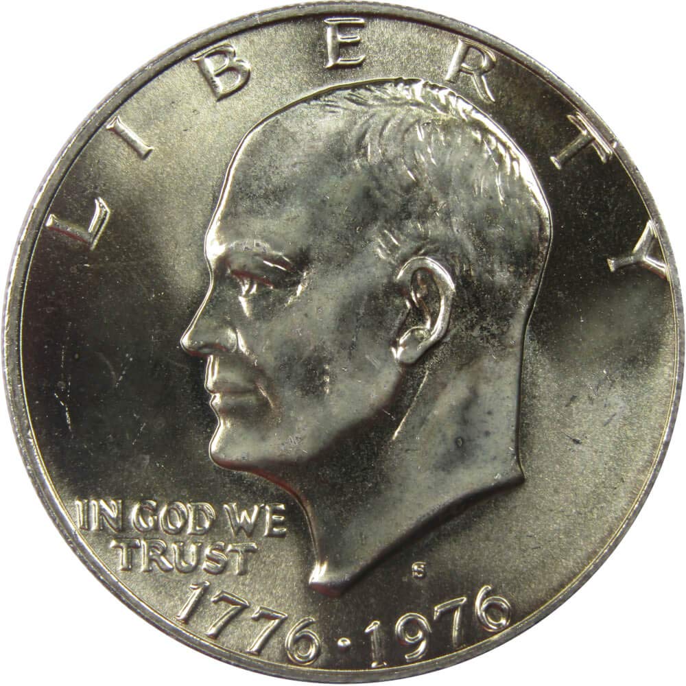 1976 S Type 1 Eisenhower Dollar BU Uncirculated 40% Silver