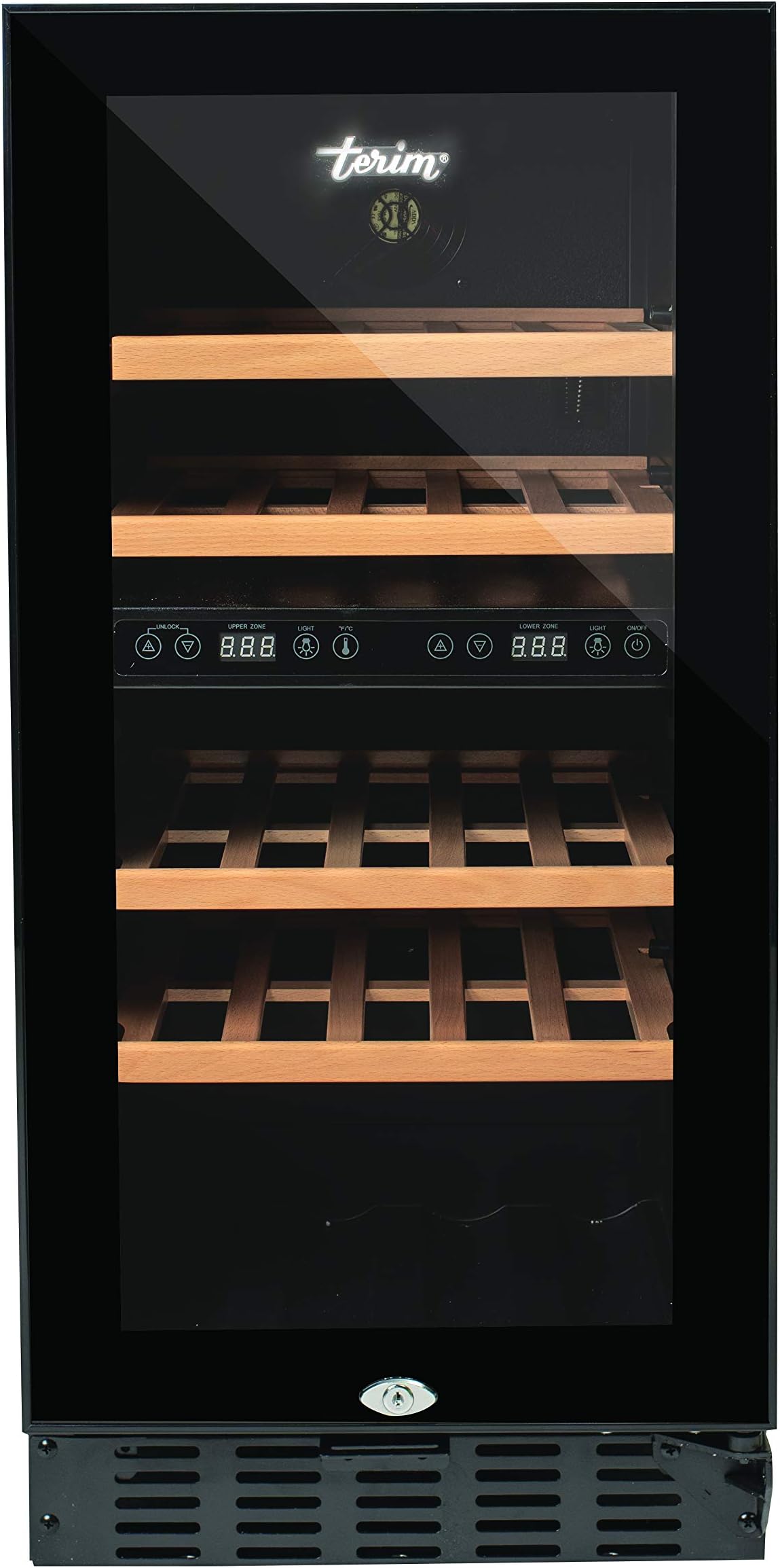 Terim 25 Bottle Beverage Cooler, Single Door Dual Zone, 90L, Terbc30Dz - 1 Year Warranty
