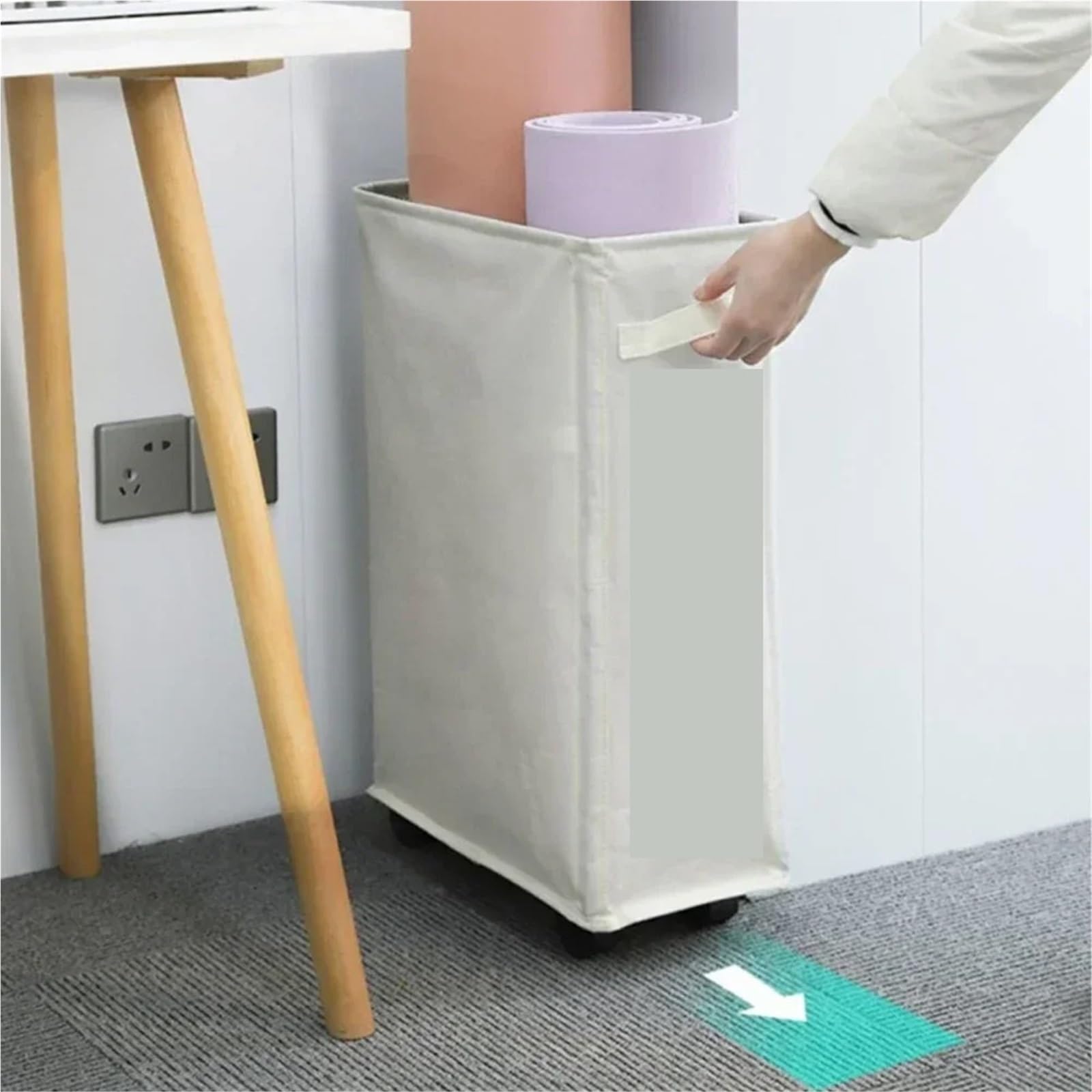 Wäschekorb mit großem Fassungsvermögen und Rollen Für Schlafzimmer