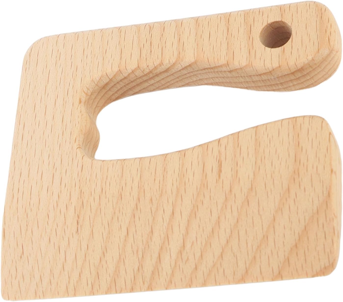 Wooden Kids Knife Safe Beech Wood Ergonomic Children Cutter Toy for 2-8 Years Old, for Outdoor Cooking