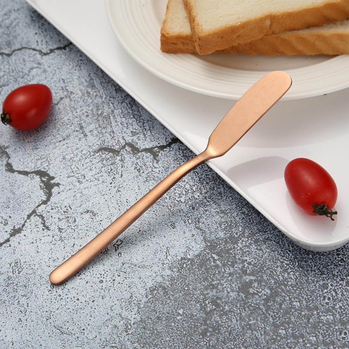 Stainless Steel Butter Spreader Knife 6pcs with Long Handle for Jam