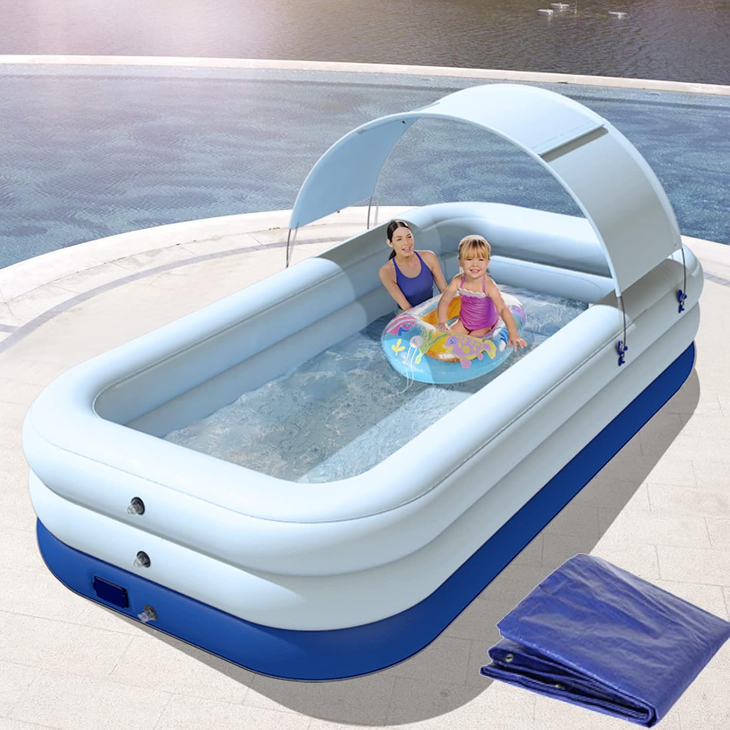 automatic inflatable pool