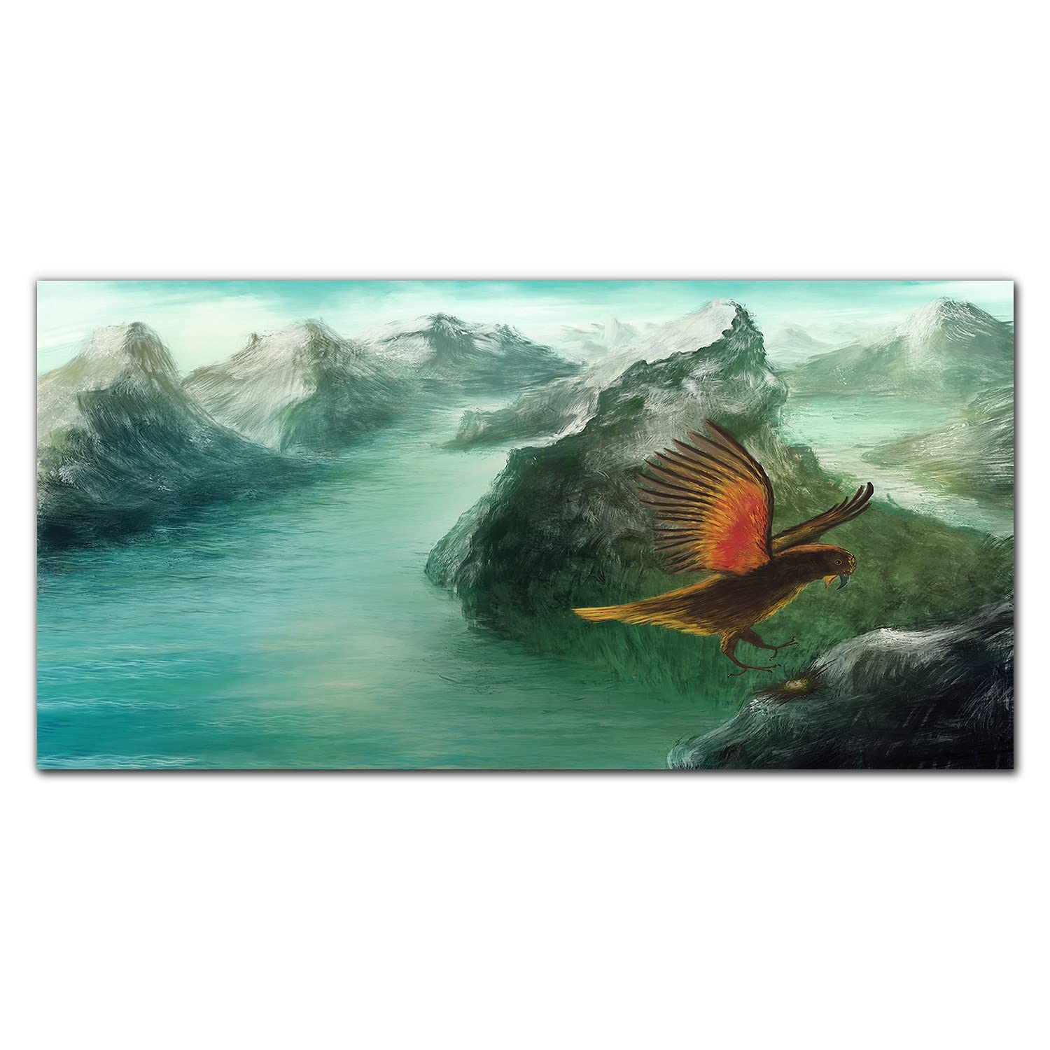 Dosseret en verre trempé 120x60cm pour illuminer votre cuisine avec un paysage alpin
