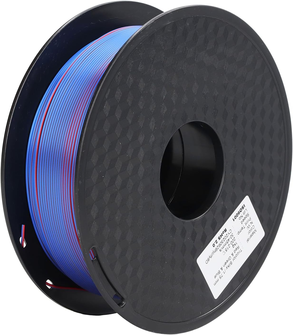 Jeanoko Tricolor Silk PLA Filament 1.75mm Strong Durable 3D Printer Consumables for Arts and Crafts Printing Red, Green, Blue