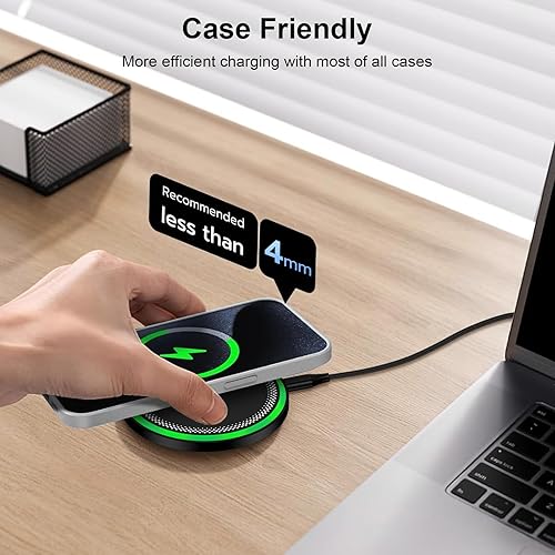 Miniatura 3 de For Samsung Wireless Charger Fast Charging Pad for Galaxy S25 Ultra/S26/S24 Plus/S24 FE/S24Ultra/S23+/S22/S21,15W Wireless Phone Charger Android