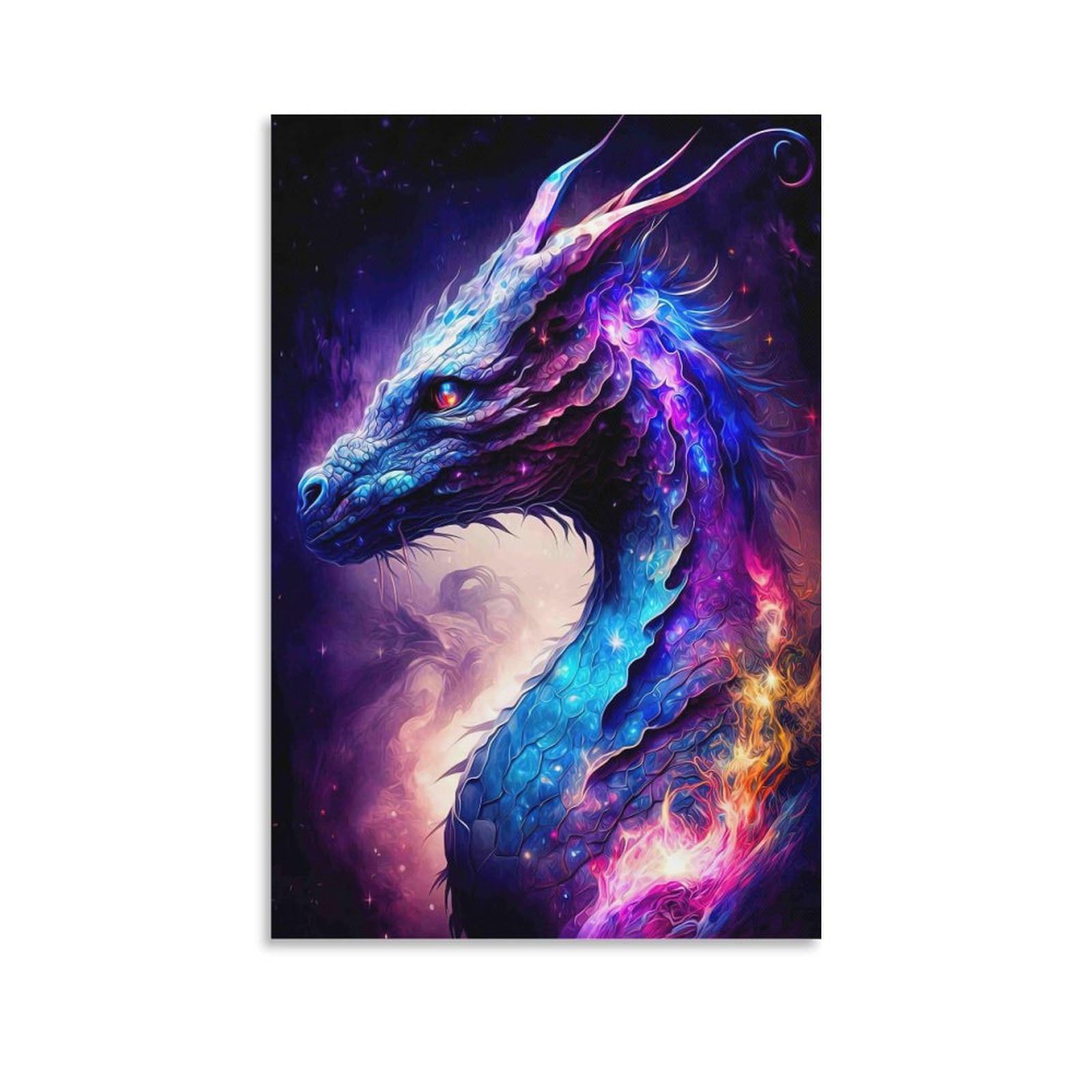 DHBANEIOK Fantasy Dragon Art Poster Artwork Giclee Canvas Prints Modern Canvas Wall Art Picture Wall Hanging for Home Decorations 20x30inch(50x75cm)