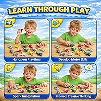 Vista 5 de Liberty Imports Juego de vehículos de juguete de aviones para tirar, paquete variado de helicópteros, bombarderos sigilosos, aviones de combate