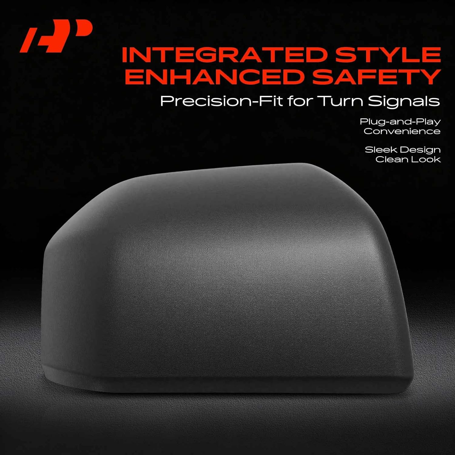 A-Premium Passenger Side Rearview Mirror Cover Cap - Compatible with Ford F-150 F150 2015-2020 - Textured Black