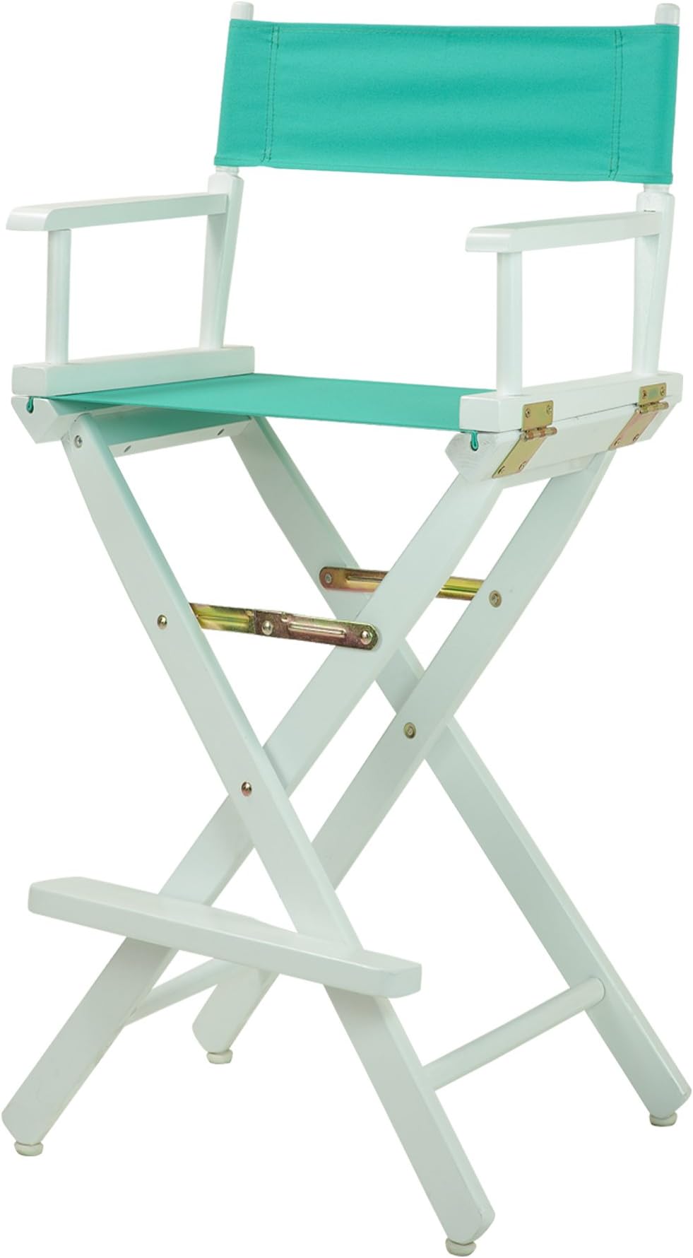 Casual Home White Frame Canvas Director Chair, 30", Teal