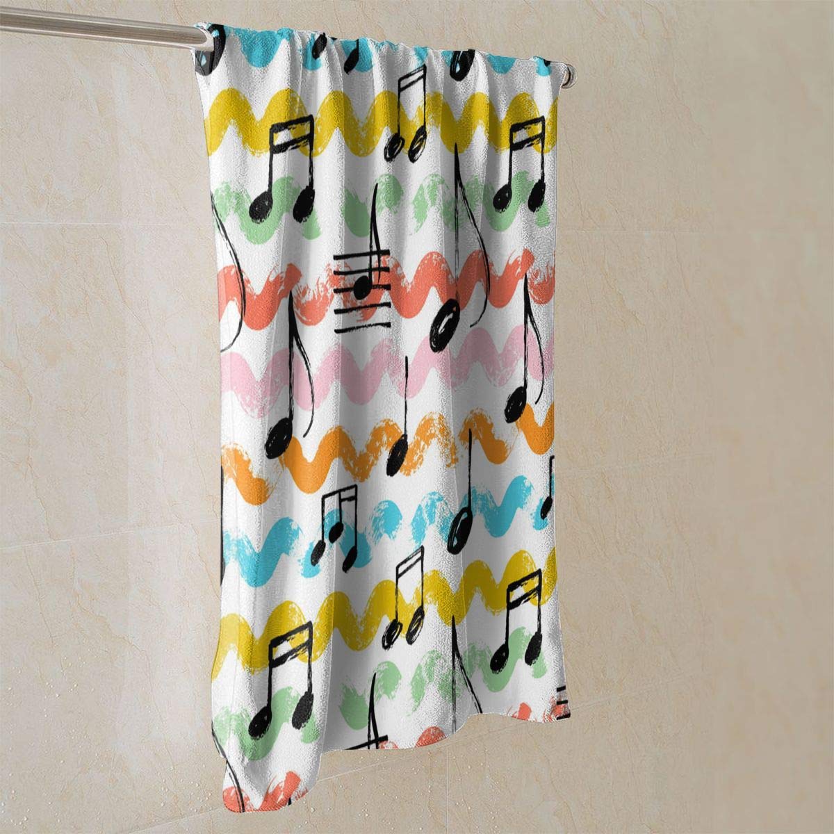 Amazon｜音楽 音符 ピアノ フェイスタオル タオル ホテルタオル