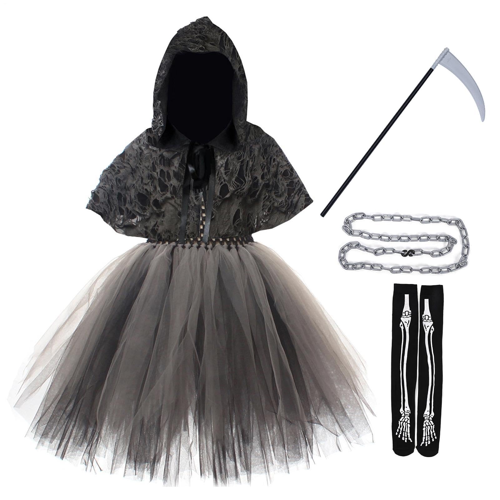 Costumi spaventosi per ragazze Mietitore Halloween Gioco di ruolo Costume