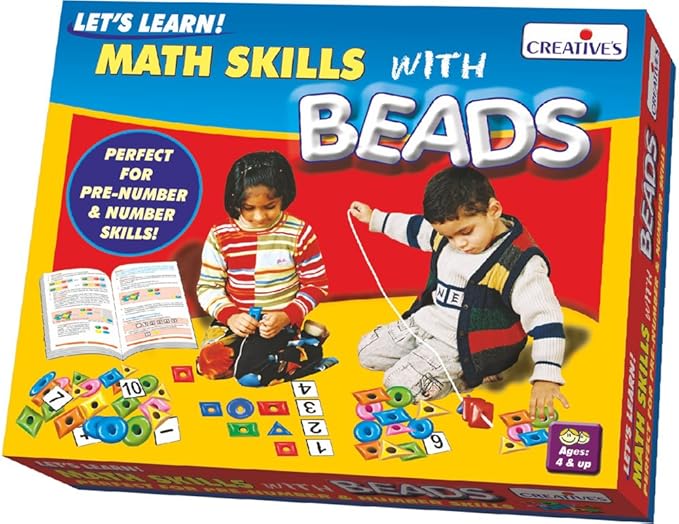 Creative's Let's Learn Maths Skills with Beads | Math Education Game | Baeds & Less Game for 4 & Up Years Kids
