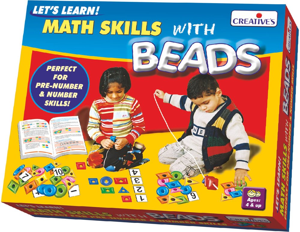 Creative's Let's Learn Maths Skills with Beads | Math Education Game | Baeds & Less Game for 4 & Up Years Kids