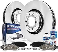 Vista 30 de Detroit Axle - Kit de freno delantero para Toyota Prius C 2007-2018 Yaris 2013 Scion iQ 2012-2019, rotores de freno de disco y pastillas de freno