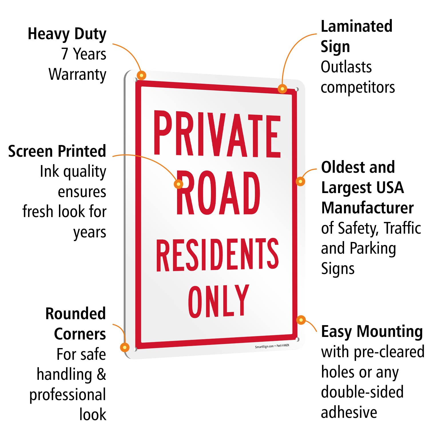 SmartSign Metallschild 'Private Property' – 35,6 X 25,4 Cm, Aus Laminiertem Aluminium, Rot/weiß, Wetterfest