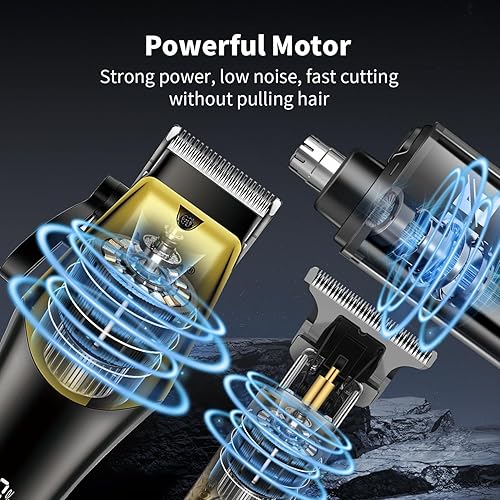 Miniatura 3 de HIENA PRO Cortapelos profesionales y cortapelos inalámbricos para hombres, juego de recortadora recargable y kit de herramientas de aseo facial,