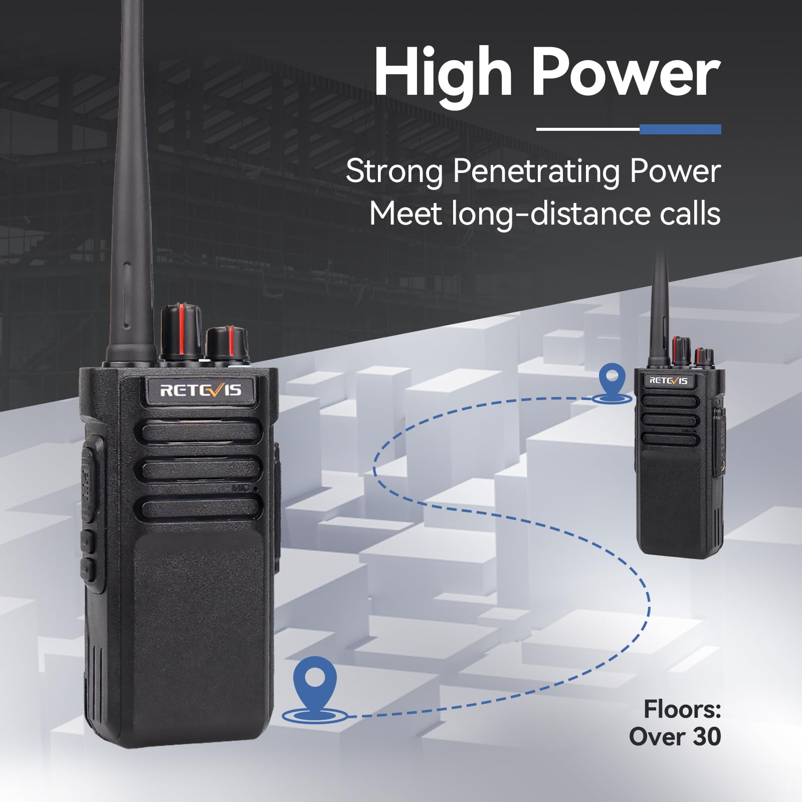 Retevis RT29D Long Range Walkie Talkies, IP67 Waterproof DMR Two Way Radio, 3200mAh, 128 Channels, Group Call - Image 3