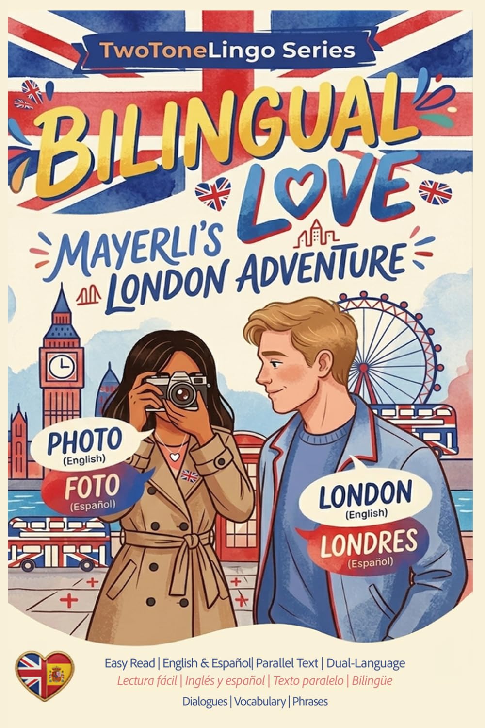 Bilingual Love: Mayerli’s London Adventure (Learn Spanish the easy way - Beginners A1/A2 ): A Parallel Text Romance for English and Spanish Learners Book 1