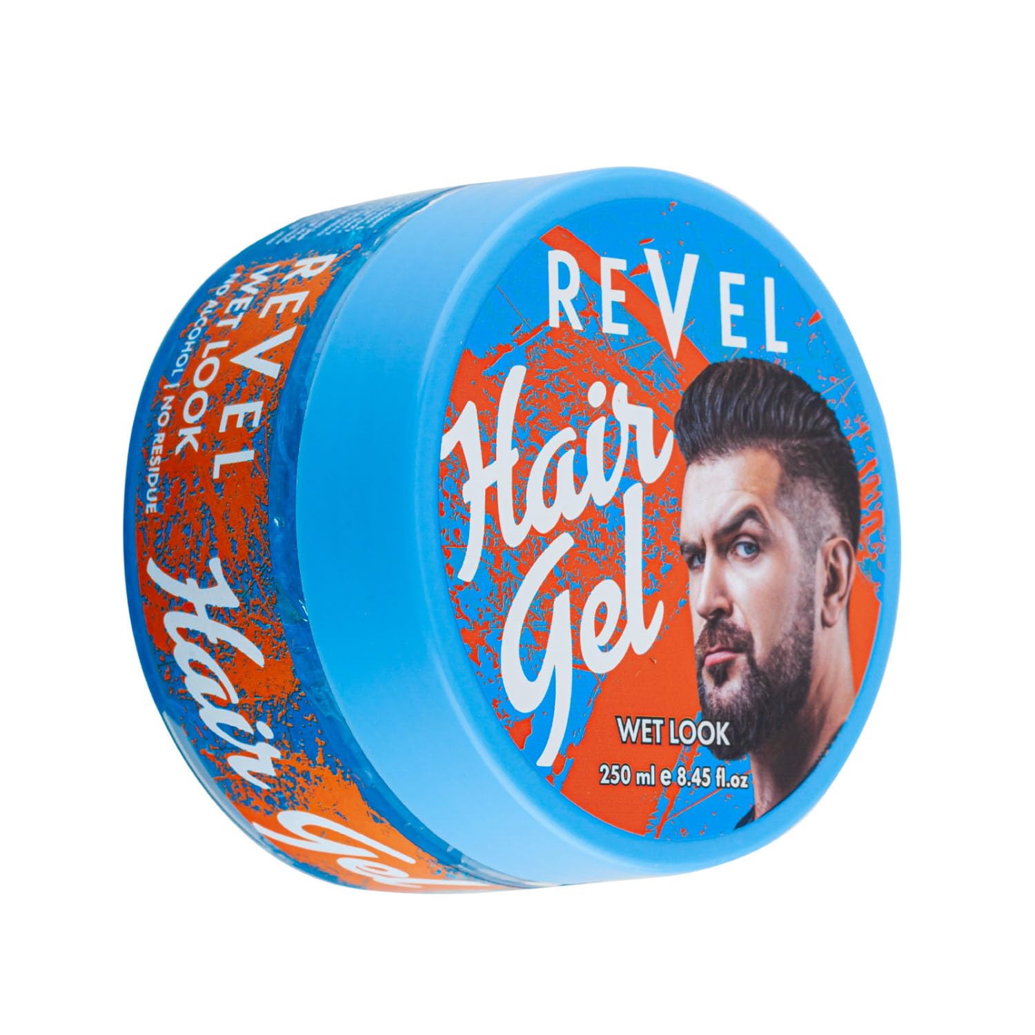 Revel Wet Look Hair Styling Gel 250ml, For Men, Hair Care, Hair Wax, Saloon Products, moisturizing, Long Lasting Styling, Quick Drying, Non Sticky, Alcohol Free