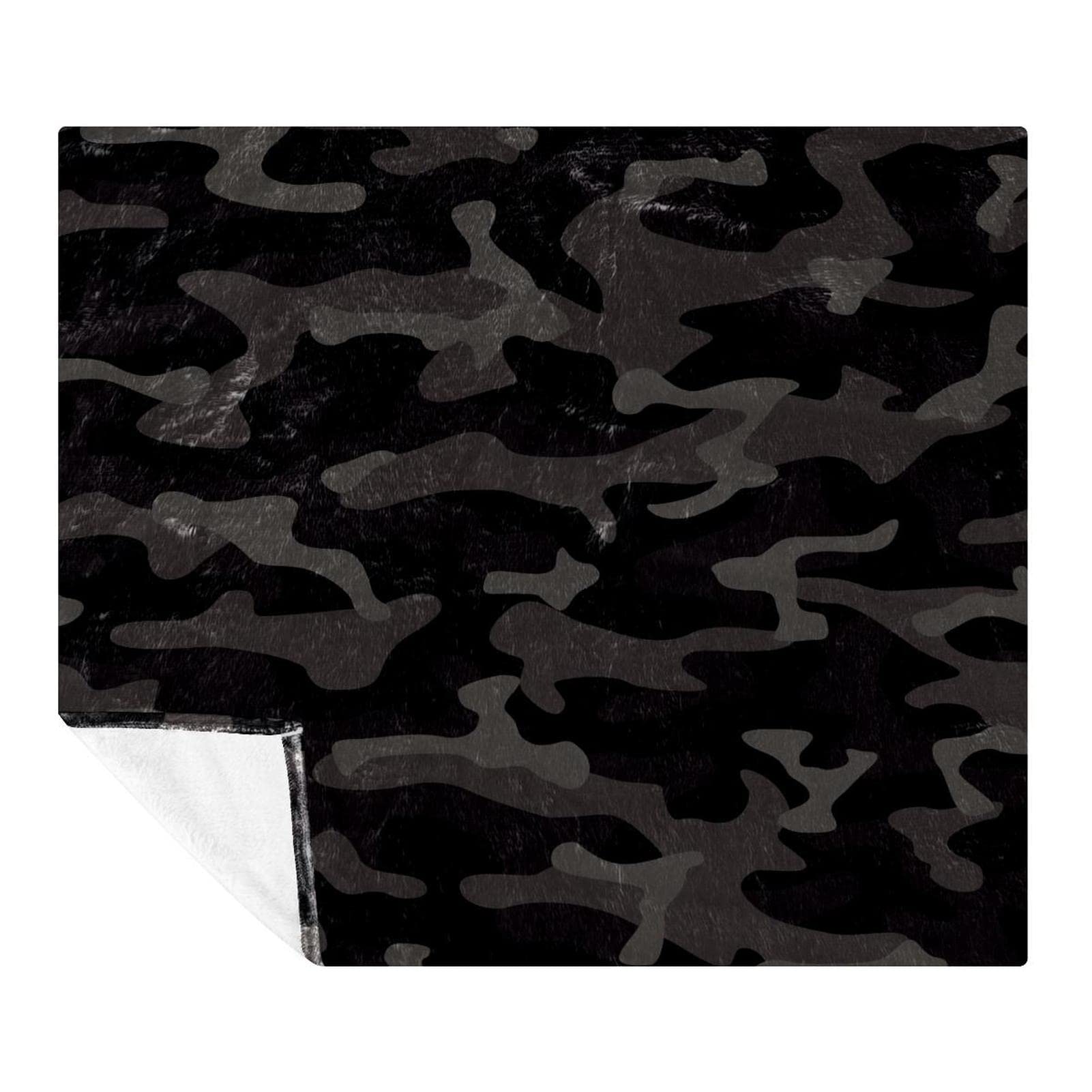 Manta de forro polar, súper suave y lujosa, color gris camuflaje
