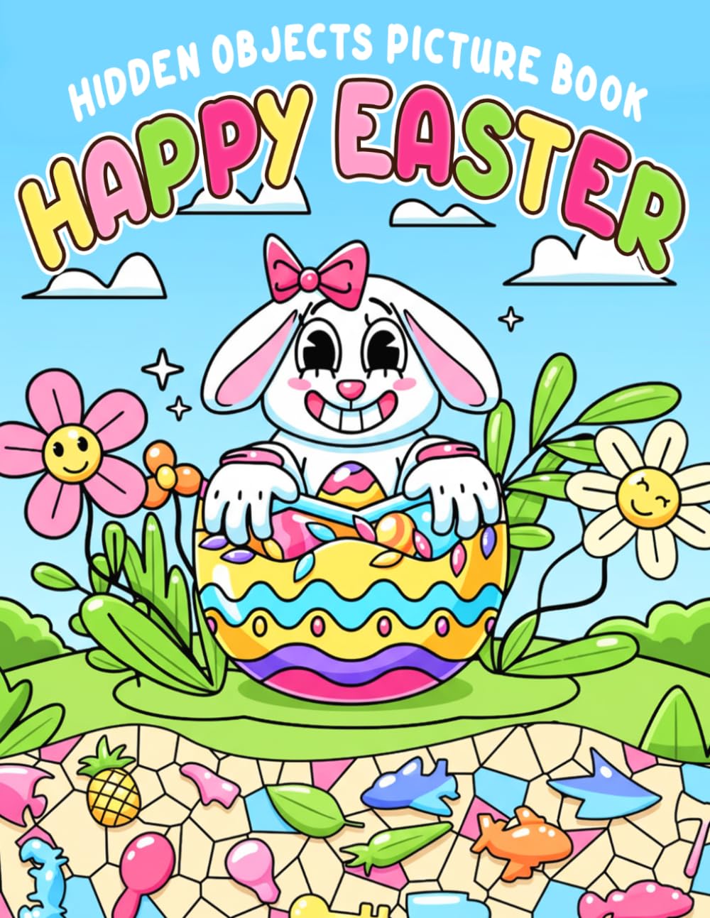 Happy Easter Hidden Objects Picture Book: Challenge Activities For All Ages, Boys, Girls, Men & Women To Relax And Relieve Stress, Seek & Find The Charming Holiday Objects