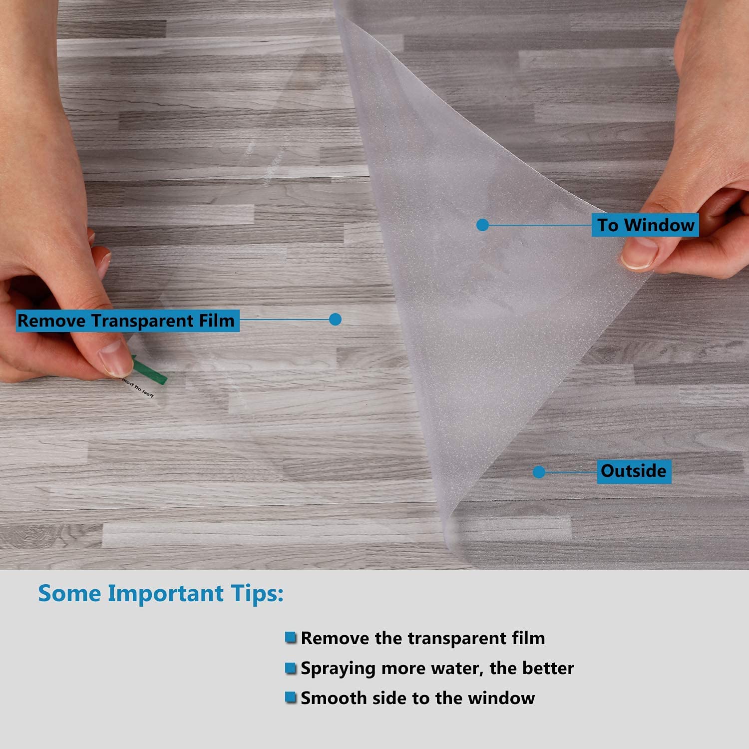 Pellicola Per Vetri Smerigliata NINETREX - Privacy E Anti-UV | Adesiva Senza Colla, 44.5x400 Cm | Per Casa E Ufficio - Foto 6