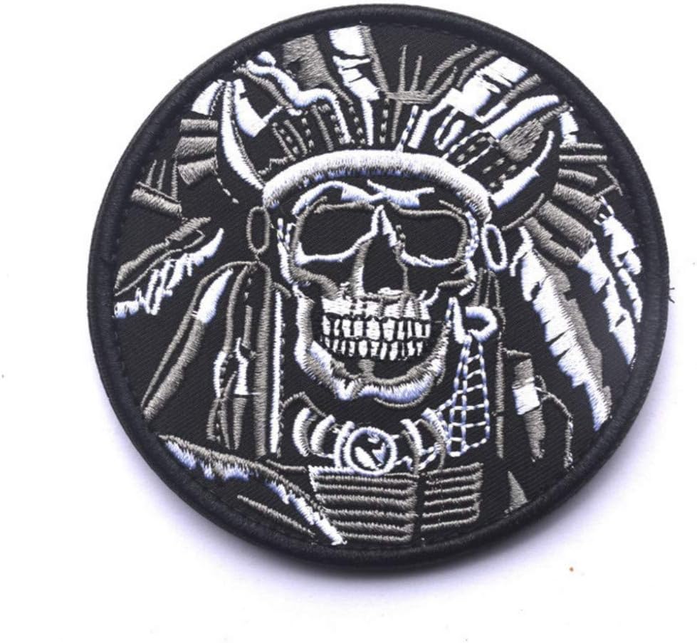 WZT Death Skull War Chief Indian USA Army Morale Military Tactical Swat Patch