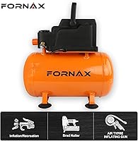 Vista 5 de FORNAX Compresor de aire portátil de 3 galones, compresor de aire para perritos calientes de 110 PSI, sin aceite