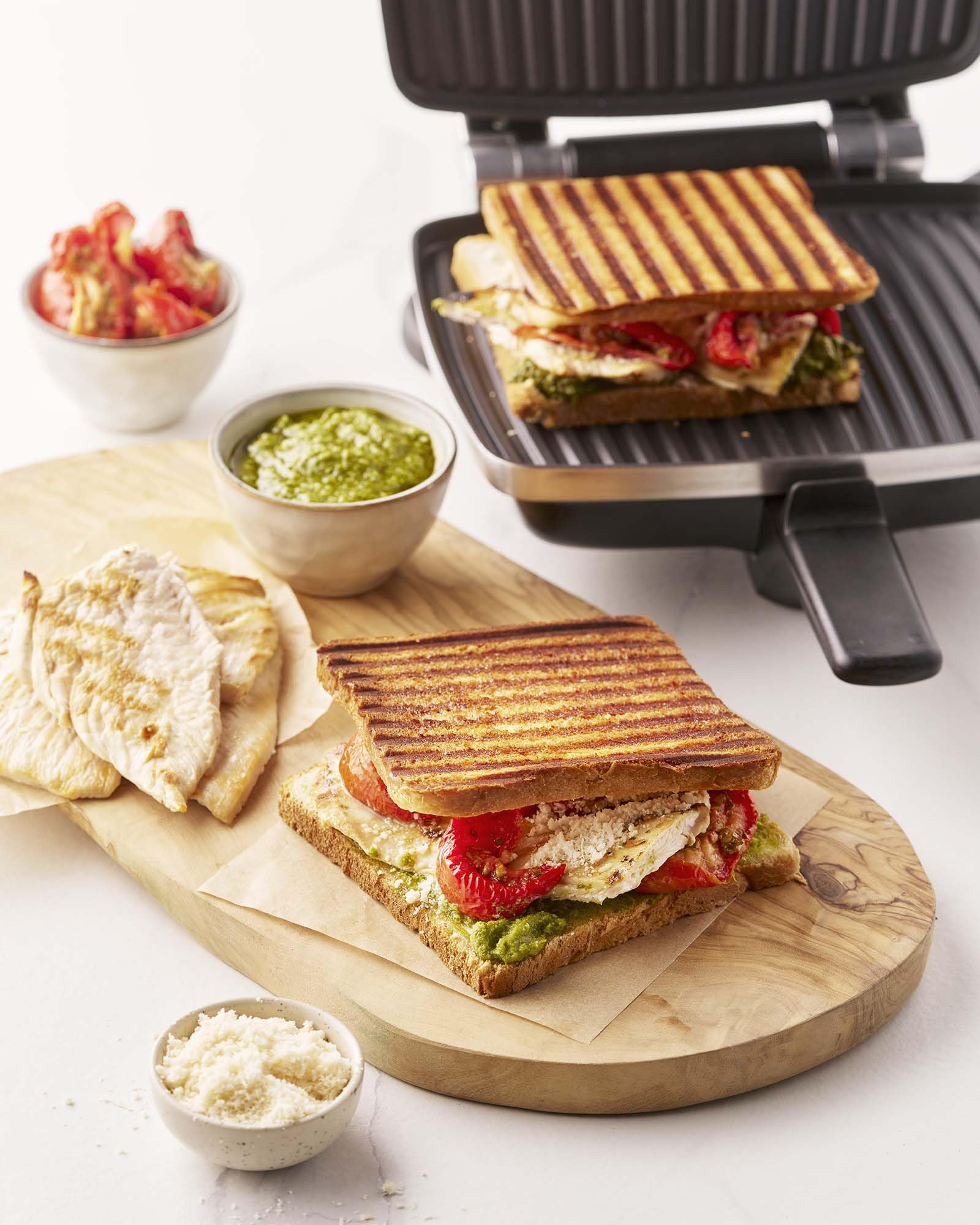LAGRANGE Jeu de plaques Grill viande/Panini, compatible avec tous les gaufrier "Super 2" fabriqué depuis 2013, Plaques en aluminium moulé, Revêtement antiadhésif double couche, 030322