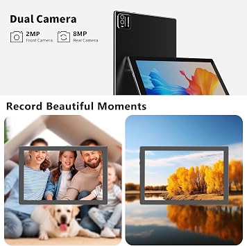 COOPERS Tablet Android 15, 10 inch Tablet 18GB RAM+128GB ROM 2TB Expandable, 2.0Ghz Quad-core Processor, 5G WiFi6 BT5.0, Dual Cameras, 2 in 1 Tablets with Keyboard Case Mouse Stylus, Widevine L1 Black