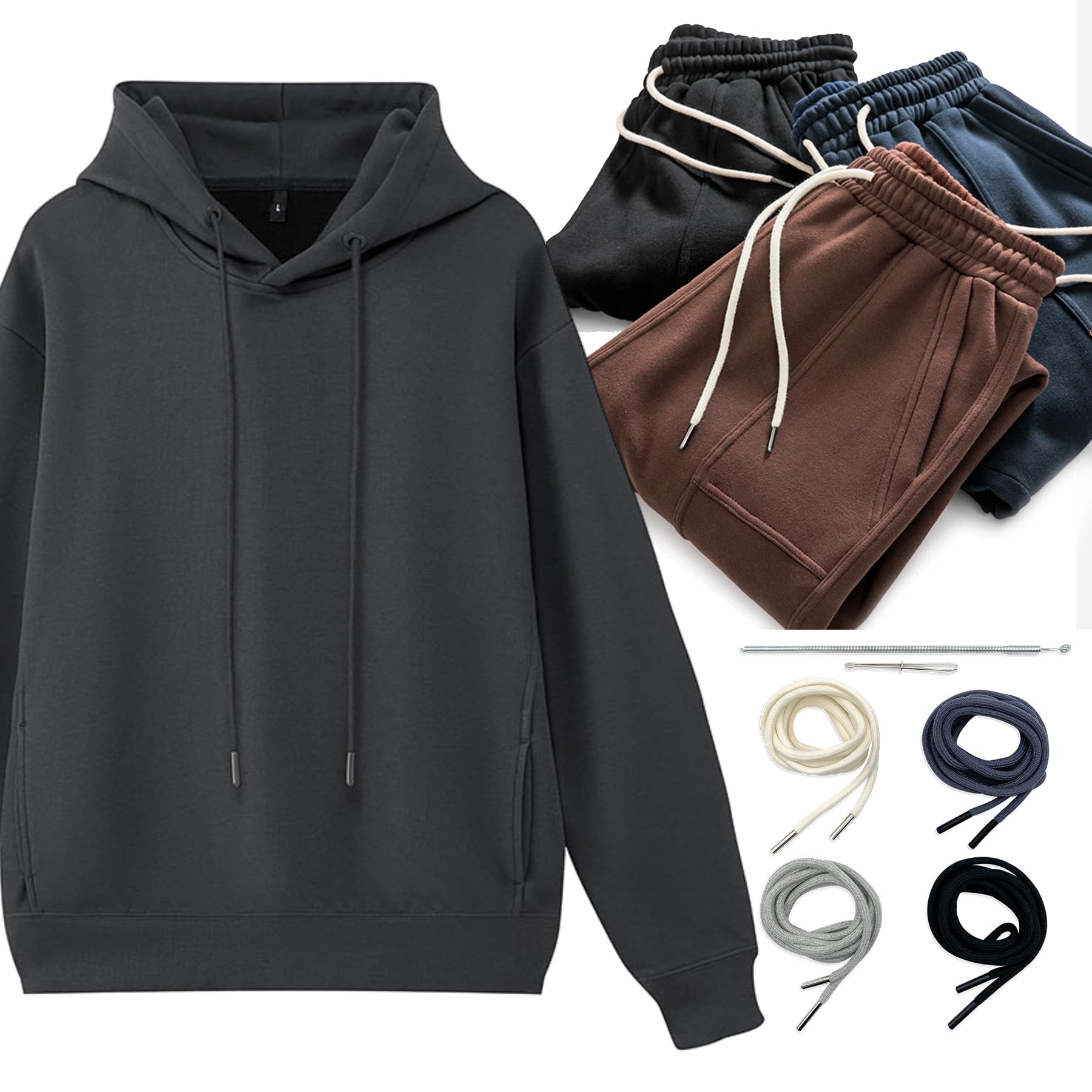 Lot De 4 Cordons Pour Pantalon De Jogging, 160 Cm, Cordon Pour Sweat à Capuche, Pantalon, Cordon De Serrage, Cordon De Rechange, Cordon De Serrage Pour Bas De Jogging, Sweat à Capuche