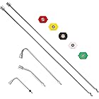 M MINGLE Pressure Washer Extension Wand - 120" Upgrade Power Washer Lance - Pressure Washer Accessories with 5 Nozzle Tips - 30°/90°/120° Curved Rod, 1/4" Quick Connect
