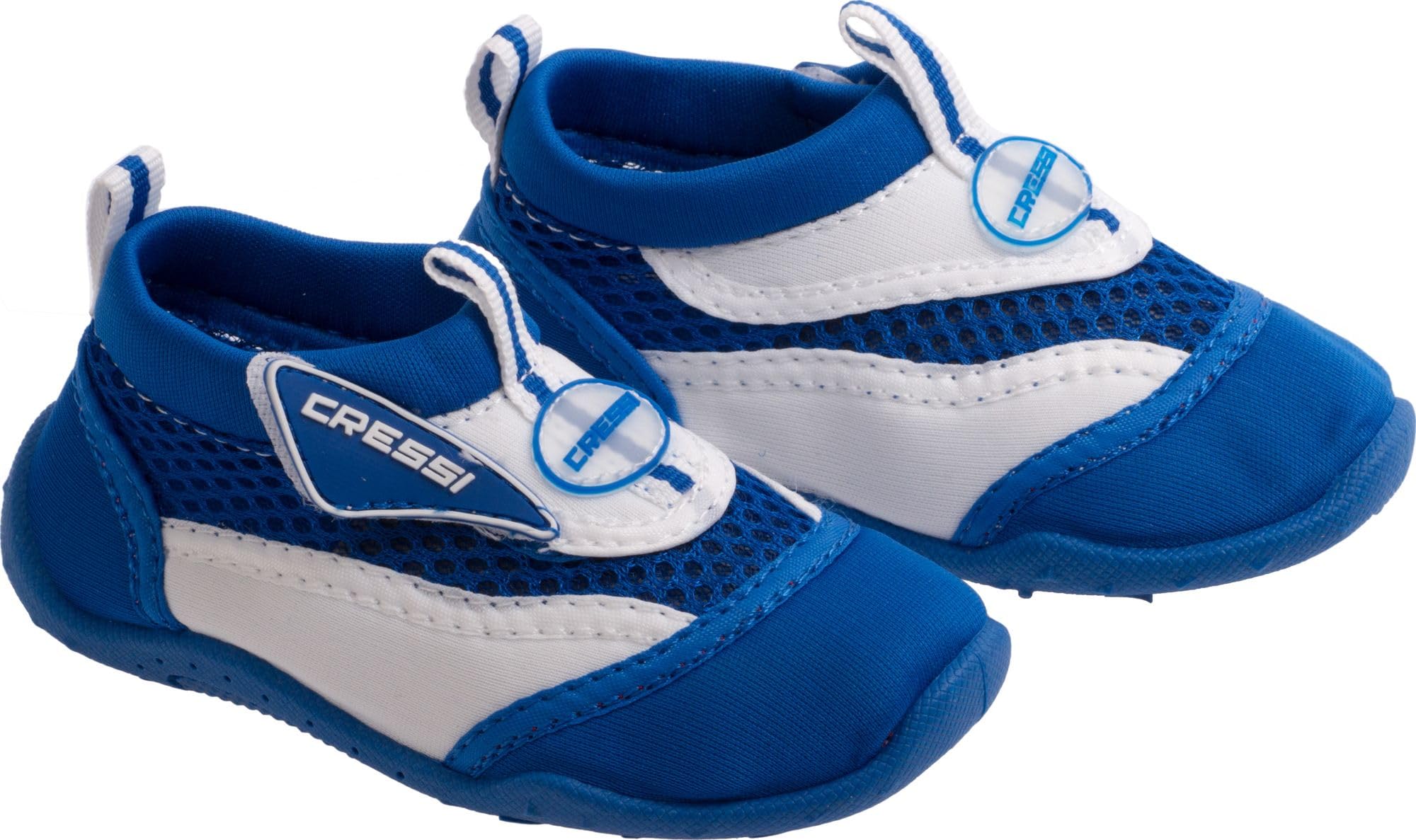 Cressi Coral Shoes Jr - Childrens Premium Shoes Suitable for Sea and Water Sports, White/Blue, 35 EU