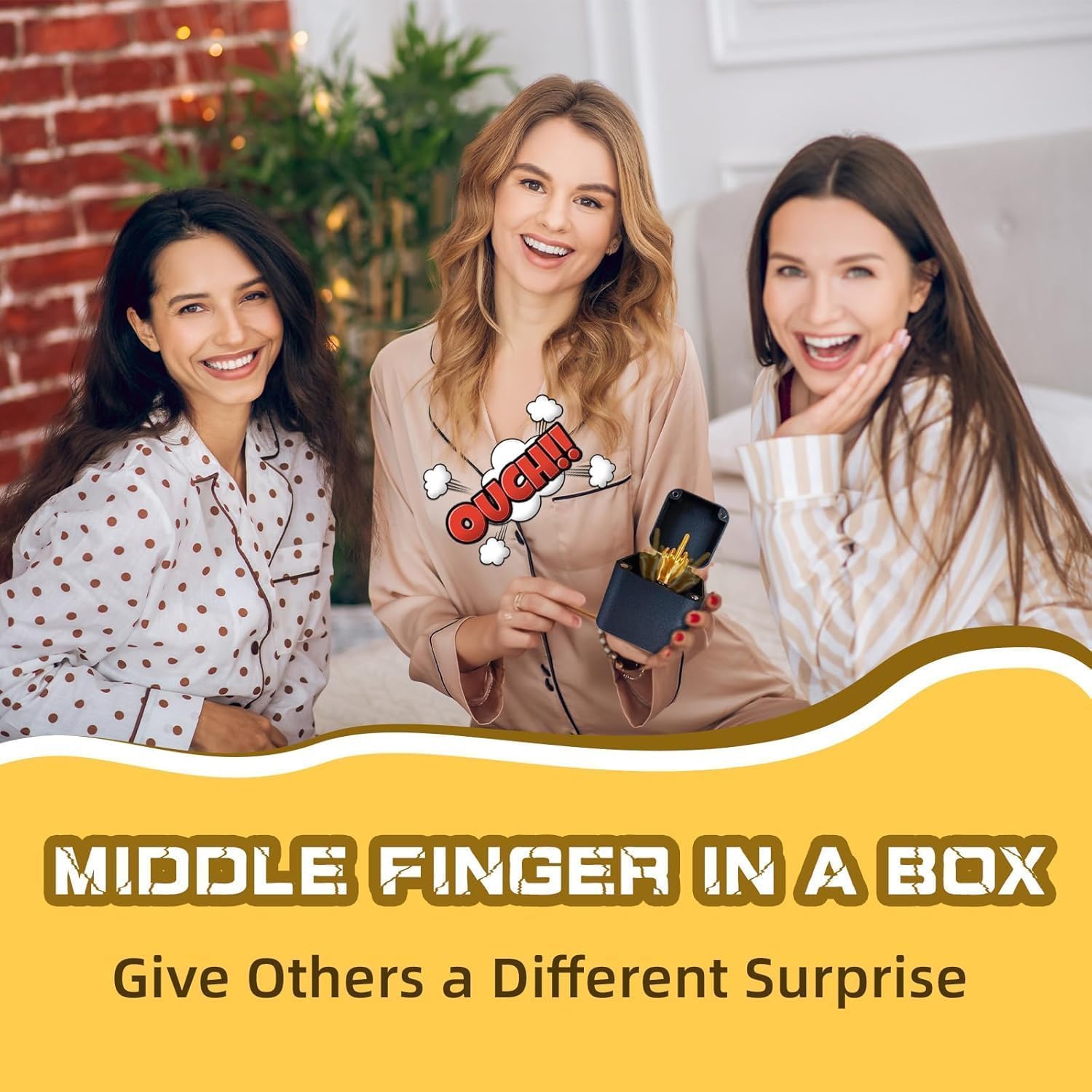PETBSNVB Middle Finger in a Box - Surprise Gift for Office Desk or Home Decor, Christmas Novelty Fun Prank